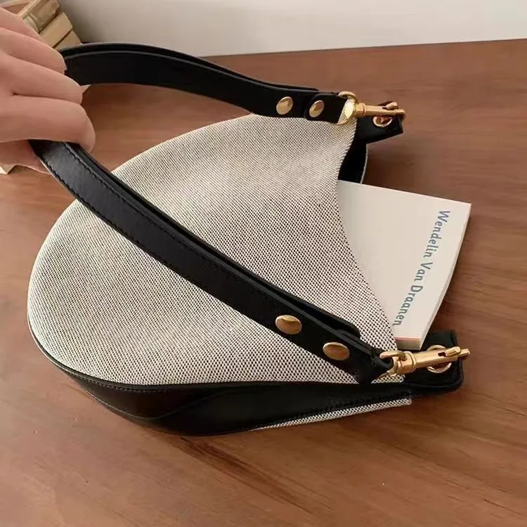 Fashionable Color Block Bucket Bag Women's Handbag Transformable Soft PU Leather Casual Shoulder Crossbody Handbag