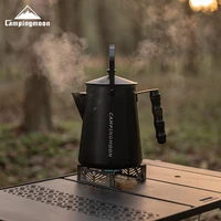 CAMPINGMOON Camping Tea Kettle, Stainless Steel Large Capacity Hand Brewed Coffee Pot, Fire Kettle, SW-6 4
