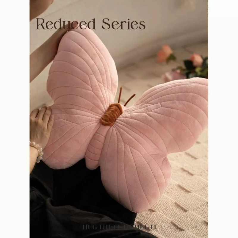 Home Decoration Soft Pink Butterfly Pillow Bedside Pillow Girly Heart Butterfly Pillow Cute Pillow Floor Cushion  Chair Cushion 3