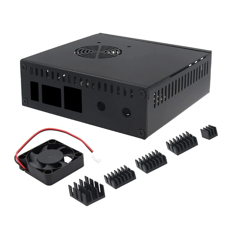 

N506 Metal Case- for Orange 5 5B Enclosure Box with Cooling Fan Alloy- Heatsink Pads Supports NVMe SSD 2280