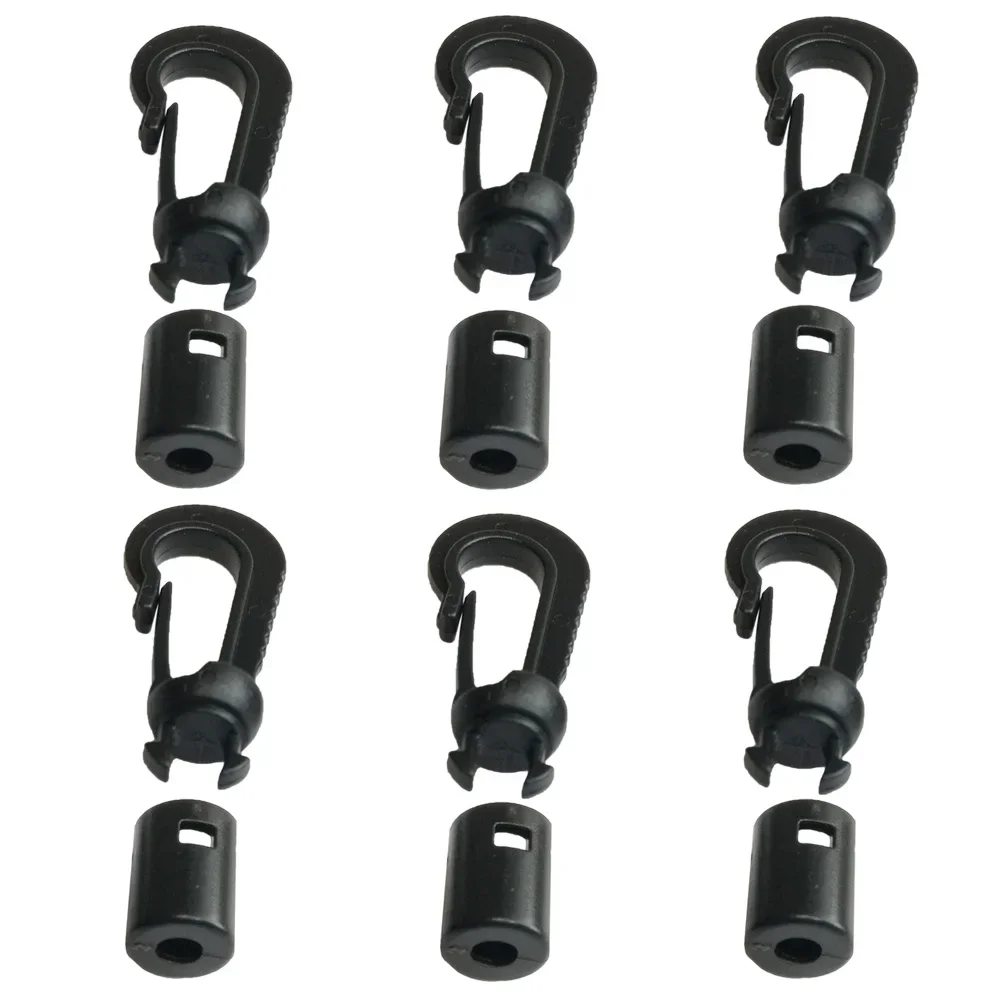 4mm 충격 번지 코드 카라비너 ??후크 탄성 코드 로프 엔드 해양 카약 카누 보트 래프팅을위한 스트레이트 벤디 충격 코드