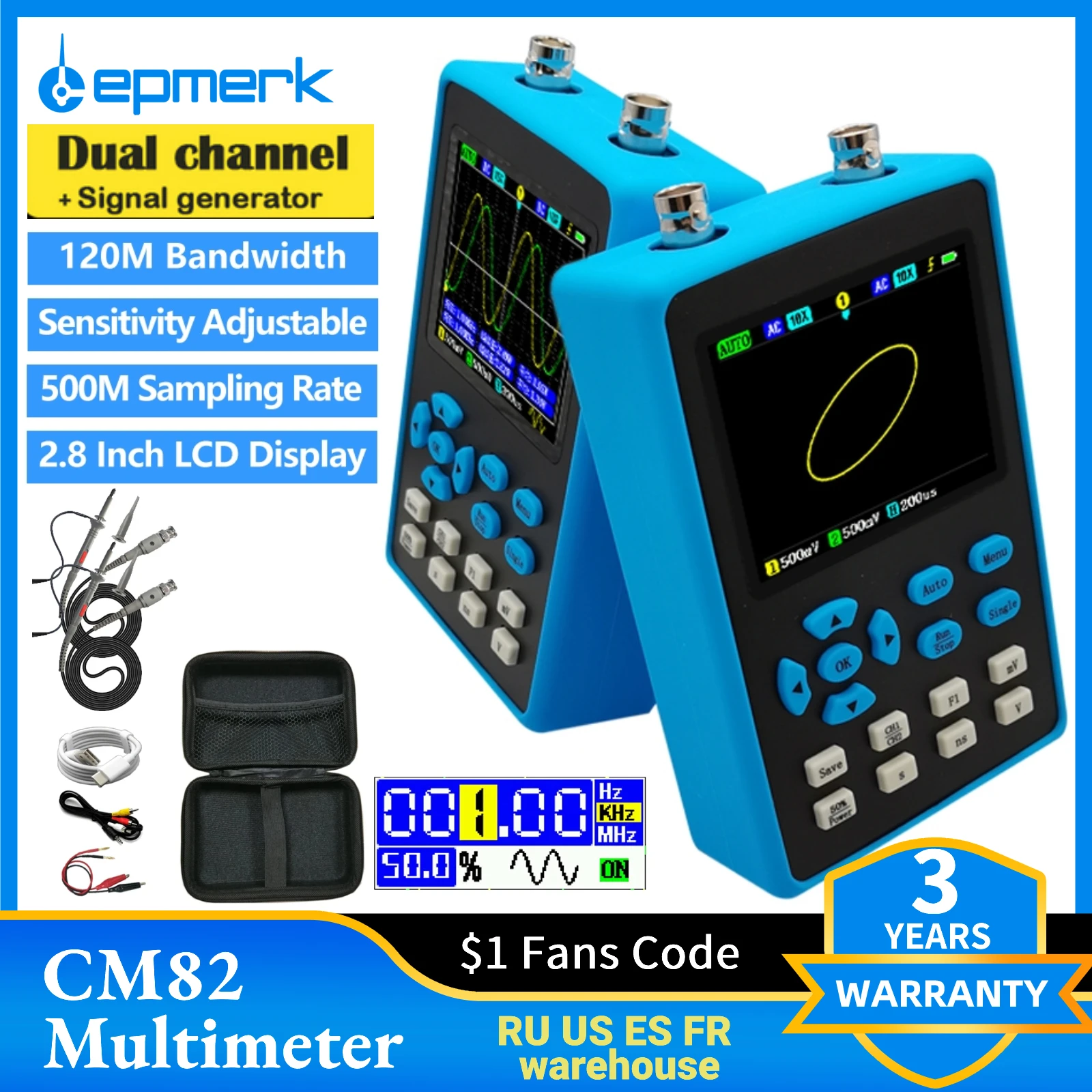 LemperkDSO2512GDigitalOscilloscope120MBandwidthDualSingle