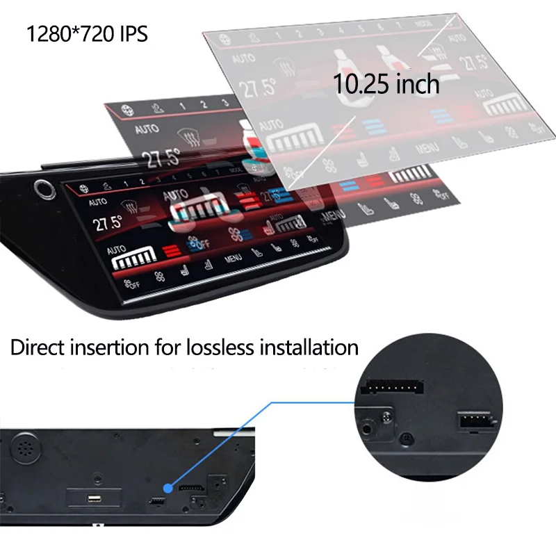 Ouchuangbo 10.25 Inch LCD Air Conditioner Display For X5 F15 F85 2014-2018 With Voice Control Head Unit Car Accessories