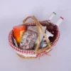 ZK40 Rattan picnic basket, wicker basket, pastoral picnic activity handle basket 4