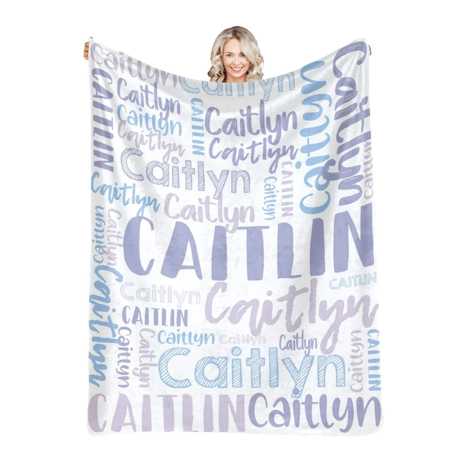 Personalized Flannel Baby Blanket - 30 Color Options, Custom Name, Monochrome Fleece Gift