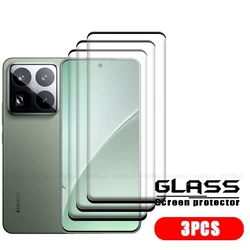 4PCS Premium Tempered Glass Full Cover Screen Protector - 9H HD Curved Shield - Xiaomi 15 Pro (3 Front Glass)