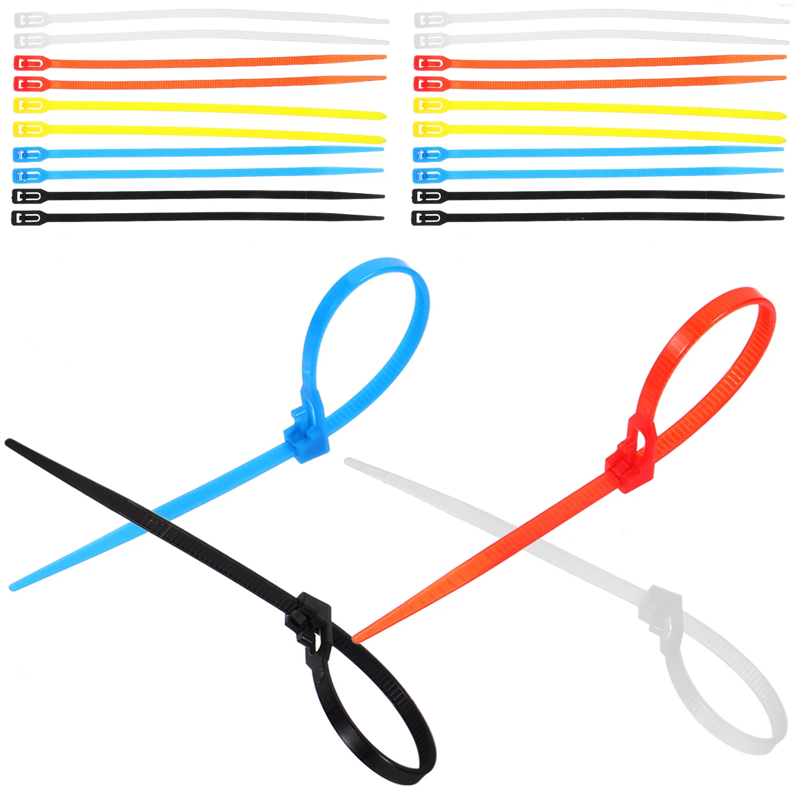 

500pcs Cable Ties Zip Ties Wire Ties Self-locking Ties Multipurpose Cable Fixing Ties