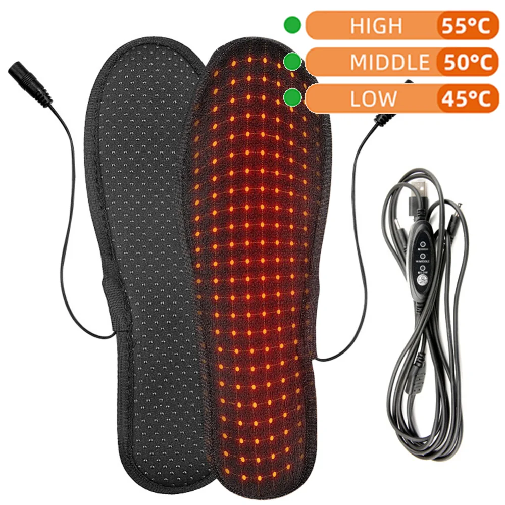 Heated Shoe Insoles USB Rechargeable Heated Insoles For Outdoor Skiing