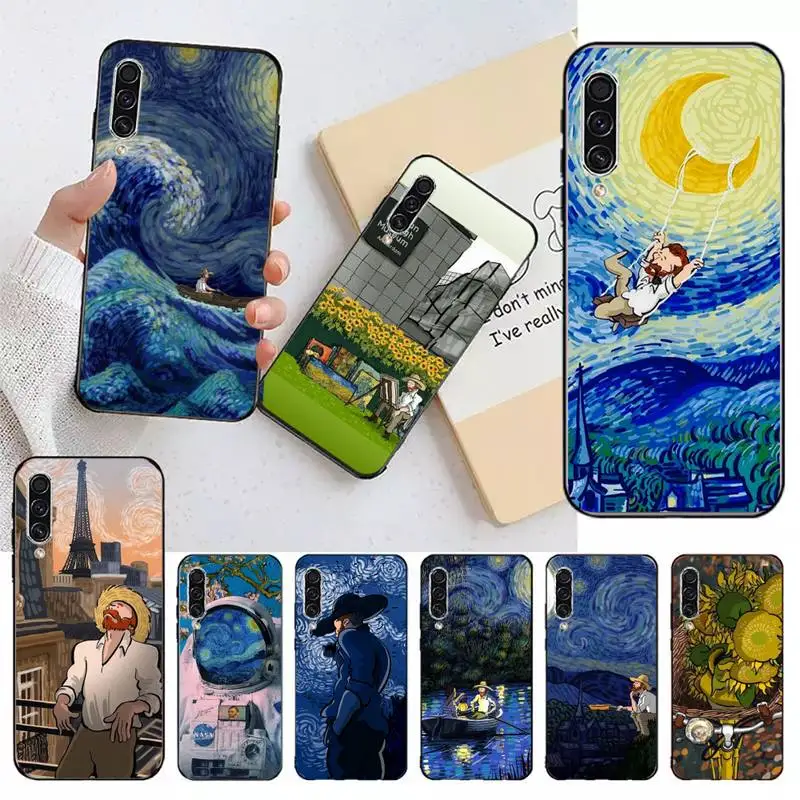 Van Gogh Cartoon Oil Painting Art Phone Case Per Samsung Galaxy A S Note 23 53 22 20 52 21 13 51 71 32 12 10 Fe Ultra Plus