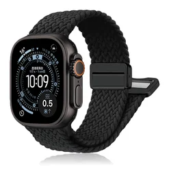 Braided Nylon Strap for Smartwatch - Stylish and Durable Bracelet Band (10 Black)