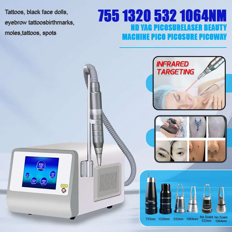ADG Newest Picosecond Tattoo Removal Laser Machine Pigment Removal q switch nd yag laser Tattoo Eyebrow