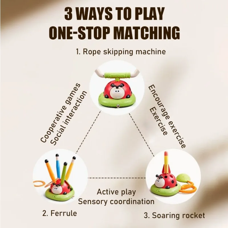 3-In-1 Kid Skipping Rope Machine Ferrule Game Adjustable Sport Machine Somatosensory Training Toy Indoor Outdoor Sport Equipment 4