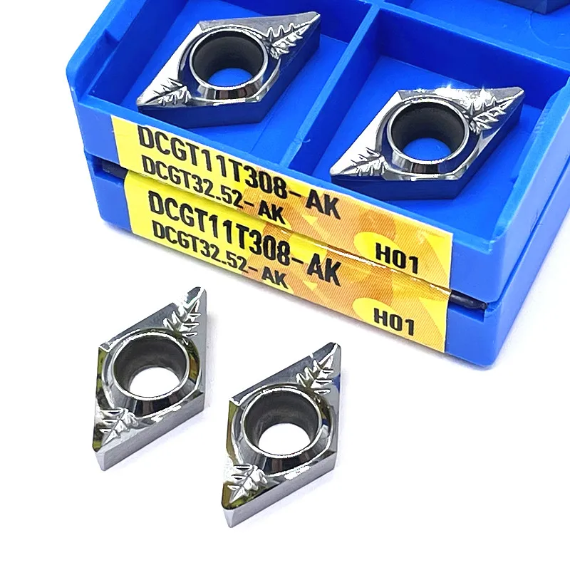 DCGT11T302 DCGT11T304 DCGT11T308 AK H01 고품질 알루미늄 커터 블레이드 인서트 절삭 공구 Cnc 터닝 공구 DCGT