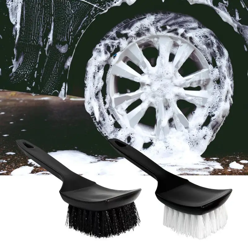 

Tire Brushes For Cleaning Wheels Soft Bristle Cleaning Brush For Car Auto Detailing Car Wash Brush Ergonomic Grip With Curved