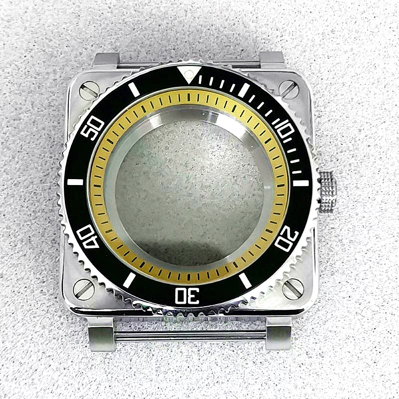 

42 мм, нержавеющая сталь, мод Seiko SKX007, квадратные часы-пилот в кабине, бриллианты, подходит для NH35 NH36 7S26, движение, сапфировое стекло, фотоаксессуары для дайвинга