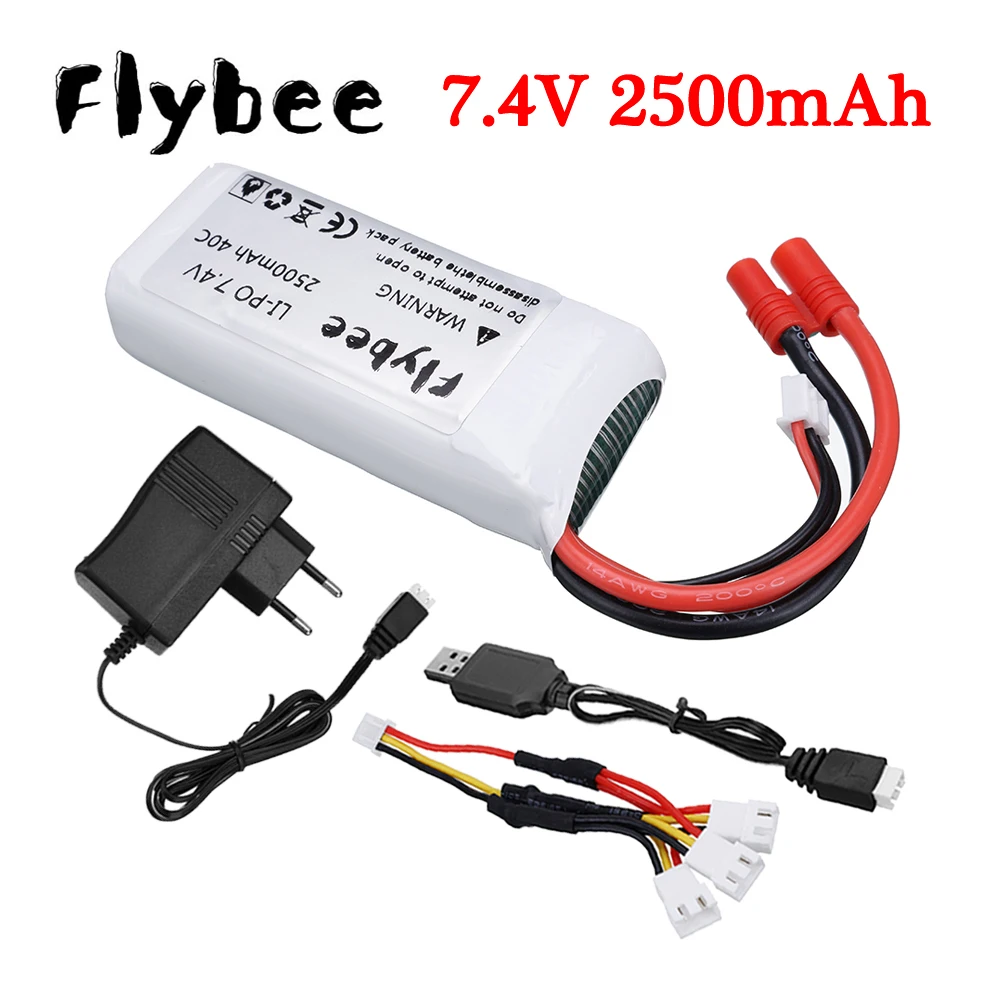 

RC Drone Battery 7.4v 2500mAh + 7.4V Charger for Syma X8C X8W X8G X8 X8HC X8HG X8HW HQ899 T70CW RC Quadcopter toys Spare Parts