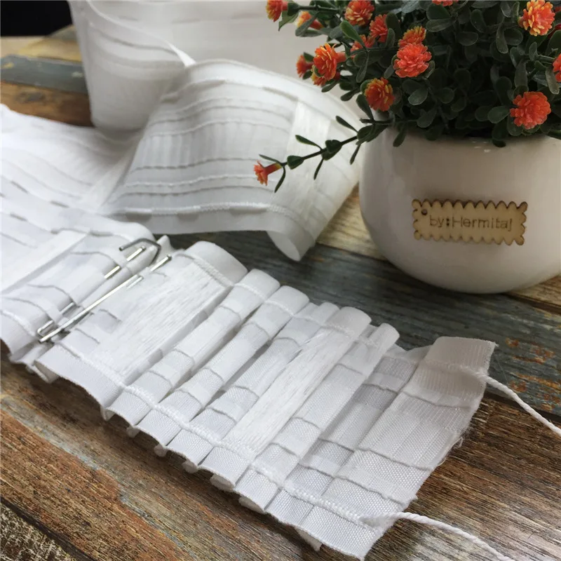 10M Curtain Multifunction Tape Curtains Heading Pull Pleated Tape Rod Header 5 Hooks/m White Curtain Accessories CP137#30