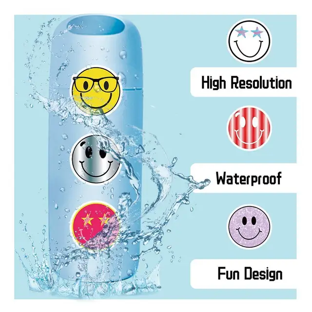 Smiley Face Stickers 50/100PCS of Colorful Fun New Design -Waterproof and  Durable - Great for Rewards, Gifts and Personalization - AliExpress