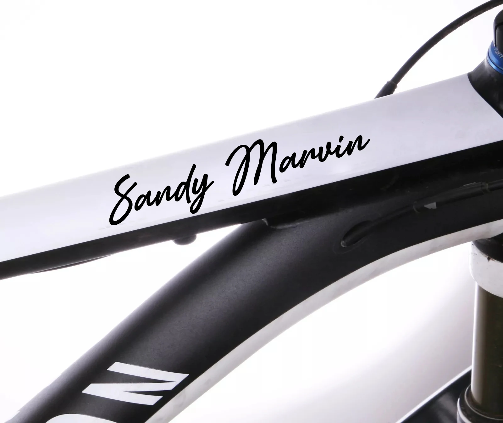 2pcs Transparent Label Sticker Graffiti Stickers Bike Name Labels Bike Frame Decorative Vinyl Decals