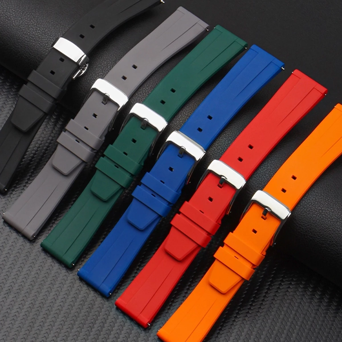 Soft Silicone Waterproof Sport Watchband - Universal Rubber Strap