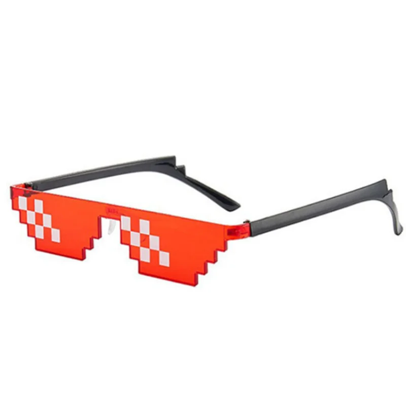 Funny Mosaic Sunglasses funny sunglasses Thug Life Sun Glasses Pixel Black Retro Gamer Robot Sunglasses Birthday Party Cosplay Favors