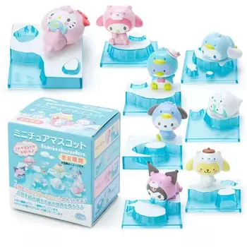 Sanrio Blind Box Kawaii Kuromi Cinnamoroll Melody Hello Kitty Action Figure Snow World Girl Gift Kids Christmas Gift 1