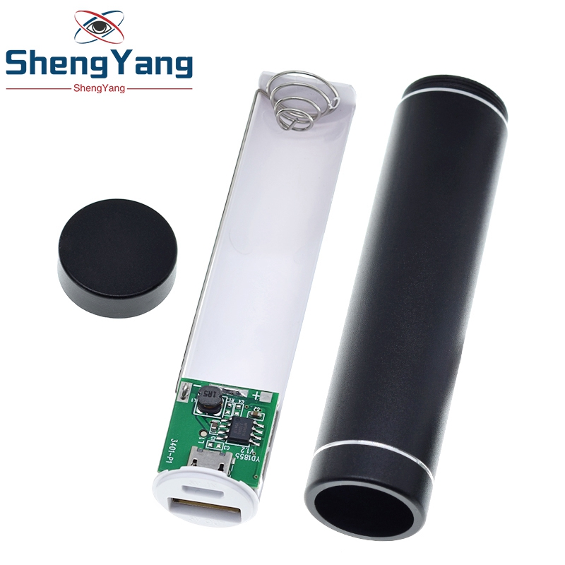 TZT Metal Power Bank DIY Kit Storage Case Box Free welding Suit 1X 18650 Battery 5V 1A USB External Charger smart phone