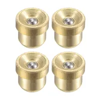 Uxcell 4Pcs Press fit ball oiler Brass Push Button oiler for Gas Engine Motor Oil Grease oil cup 5mm for Lubrication System 1