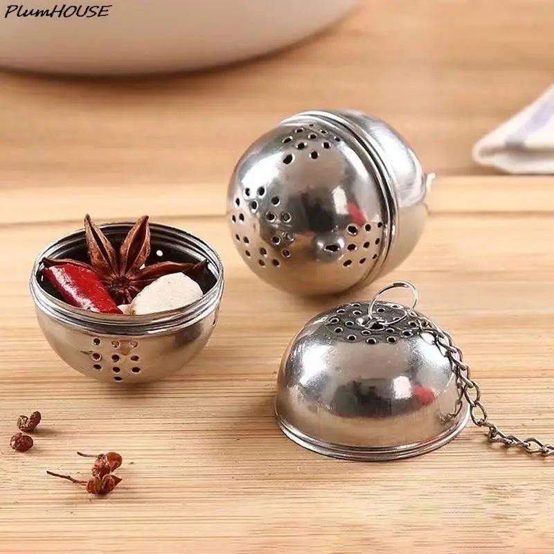Description Picture 5 of itemStainless Steel Tea Infuser Tea Leaves Diffuser Spice Seasoning Ball Strainer Teapot Fine Mesh Coffee Filter Kitchen Accessories
