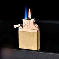 Chief Double Fire Switch Butane Lighter Brass Windproof Movement Gas Inflate Inner Insert Conventional ZP Replace Accessories 1