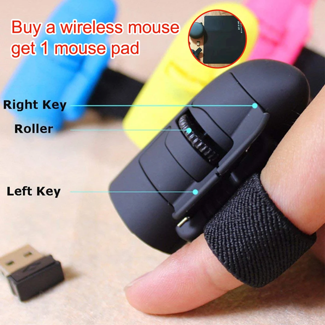 2.4Ghz Finger Rings Mini USB Wireless Optical Mouse 1600Dpi for Laptop Computer wireless optical mouse wireless mouse
