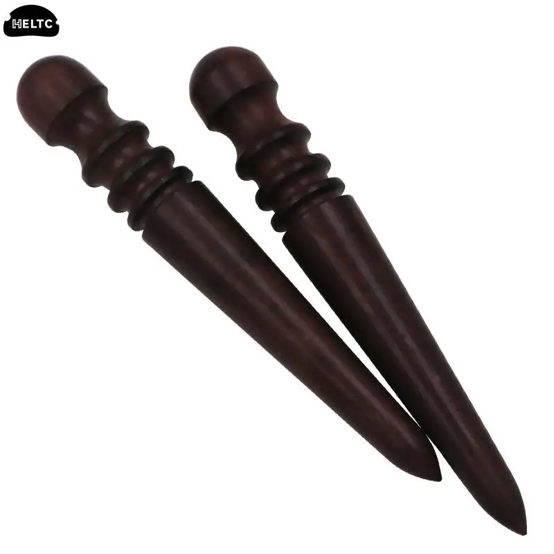 1pcs Leather Edge Polishing Slicker Flat/Pointed Head Sandalwood Leathers DIY Tool Sanders Grinding Head Burnisher Craft Polish