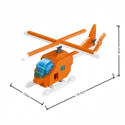 Advanced Micro Mini Building Block Aircraft Toy - Boys' Favorite 3D DIY Decor & Children's Gift - With box (Helicopter Blocks)