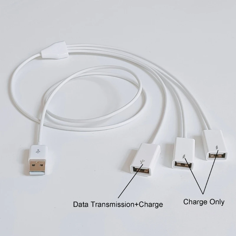 Multi-Port USB Adapter Cable - 1 Male to 3 Female Extension Hub