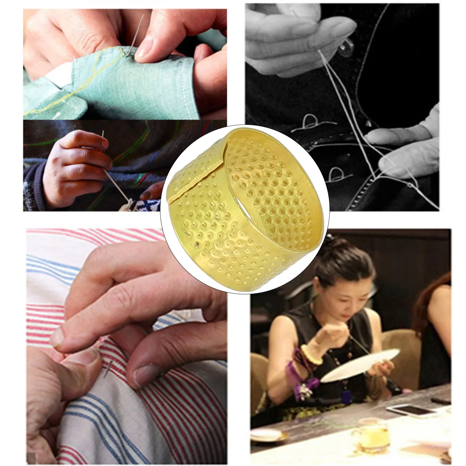 

Metal Gold Antique Thimble Handworking Needle Retro Gold Thimble Finger Protector For Handworking And Needlecraft