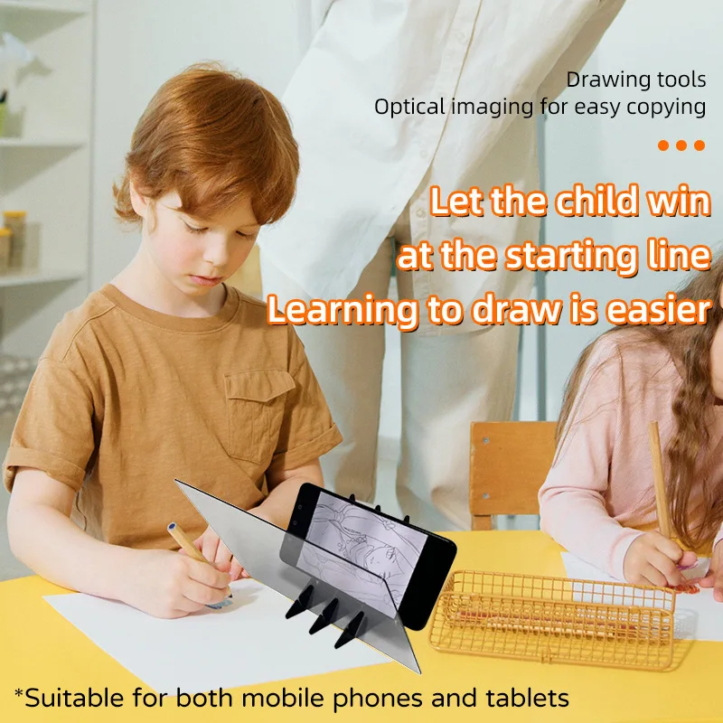 Kids Projection Drawing Copy Board Projector Painting Tracing Board Sketch Specular Reflection Dimming Bracket Montessori Toys