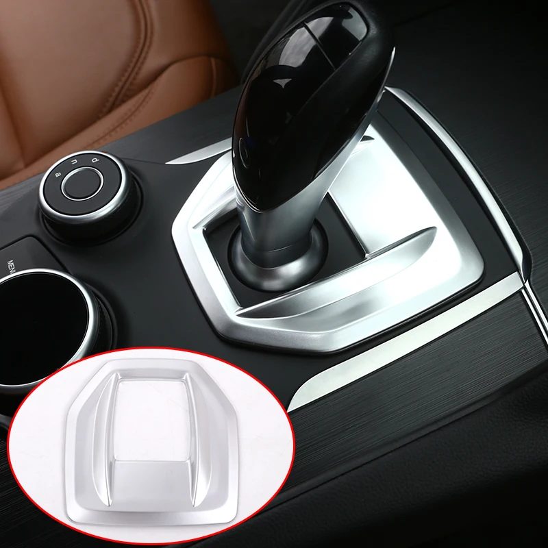 

1 Pcs Interior Center Console Gear Shift Panel Cover Trim For Alfa Romeo Giulia Stelvio 2017 Car Accessories ABS Matte Chrome