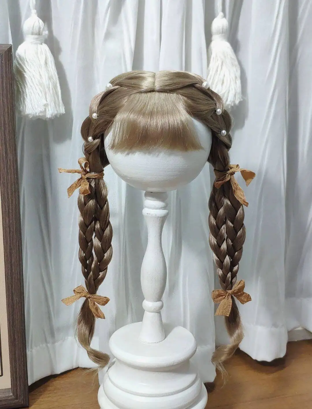Blyth 인형 가발 Mahair 가발 인형 가발 Blyth 크기 전용 손으로 맞춤형 인형 가발