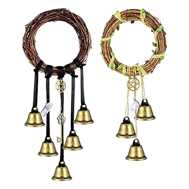  2 Pieces Witch Bells Protection for Door Knob Hanger