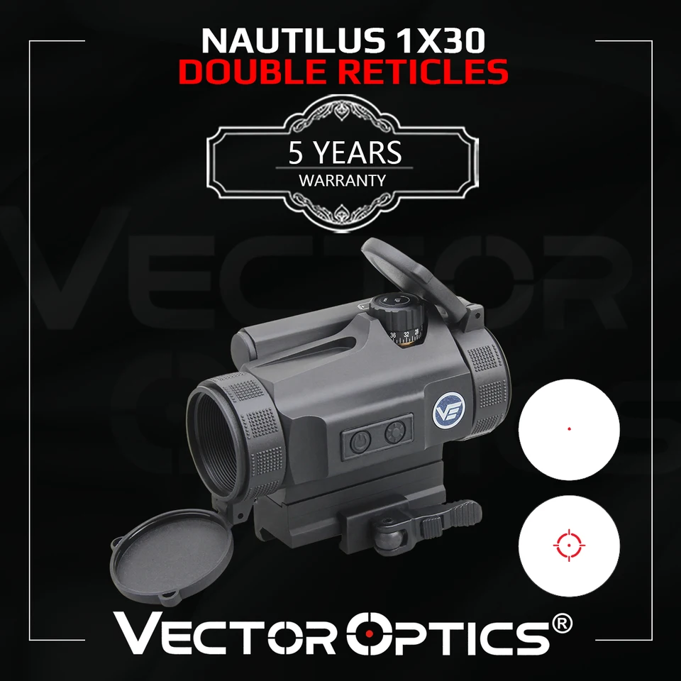 Vector Optics Nautilus 1x30 ダブルレティクル Vector Optics Nautilus 1x30 Double Reticles Red Dot Scope With 8