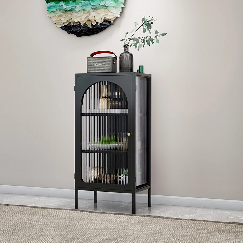 

Nordic Simple Dining Side Glass Entrance Restaurant Storage Light Luxury Cabinet Sofa Side Cabinet