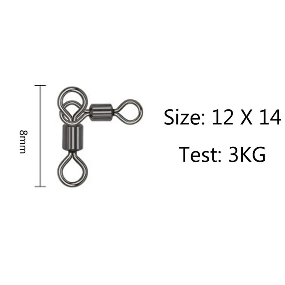5 girelle da pesca, 9 mm, in ottone resistente, con cuscinetti da pesca, connettori girevoli in rame, per acqua dolce e salata
