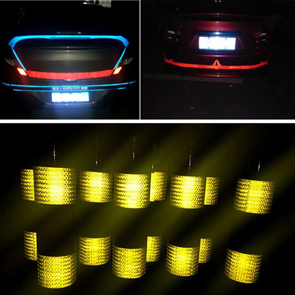 3M/1M Car Reflective Tape Auto Safety Warning Mark Reflector Protective Strip Film Car Auto Motorcycle Sticker
