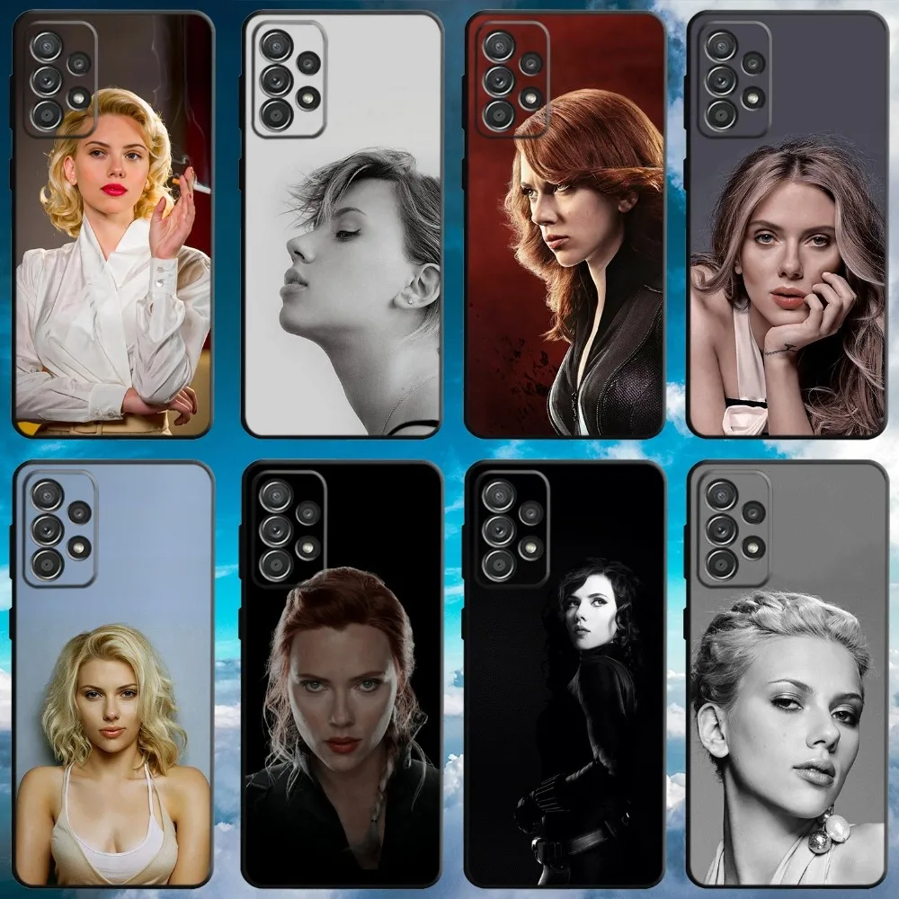 Чехол Scarlett-J-Johansson для телефона Samsung S21,S22 Ultra,S20,S30 plus,S22 plus,S23,S30 Ультратонкий Мягкий Черный чехол