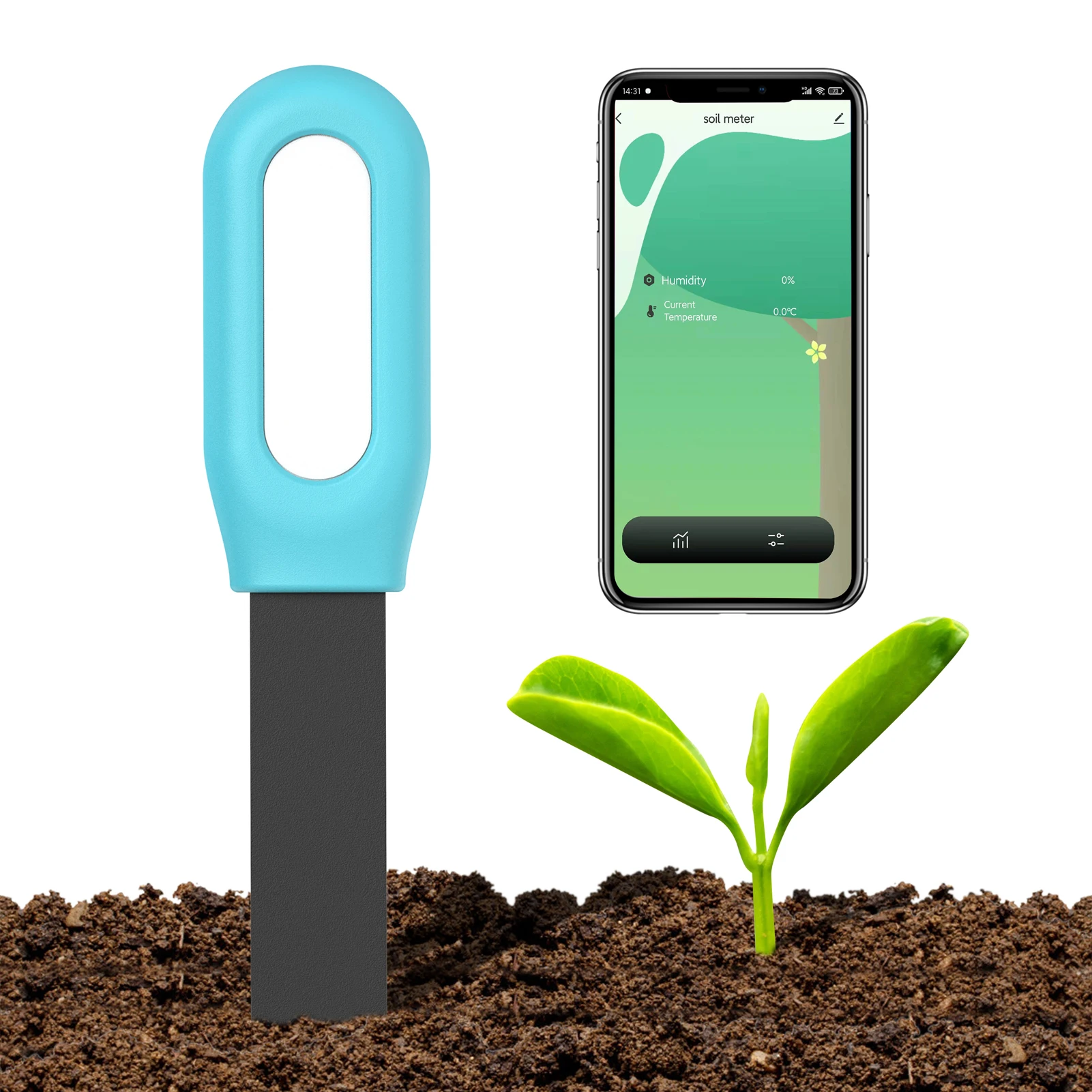 inteligente Sensor de temperatura e umidade Tuya