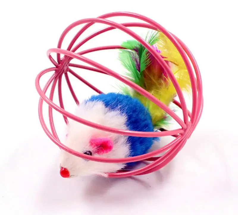 1pc Pet Cat Toy Funny Mouse In Cage Cat Interactive Toy Cat Play Toy Cat Mouse Toy Pet Supplies Pet Accessories