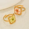 Freeteeme Trendy New Eternal Flower Ring For Women Stainless Steel Simple Open Size Rings Party Charm Jewelry Birthday Gift 2