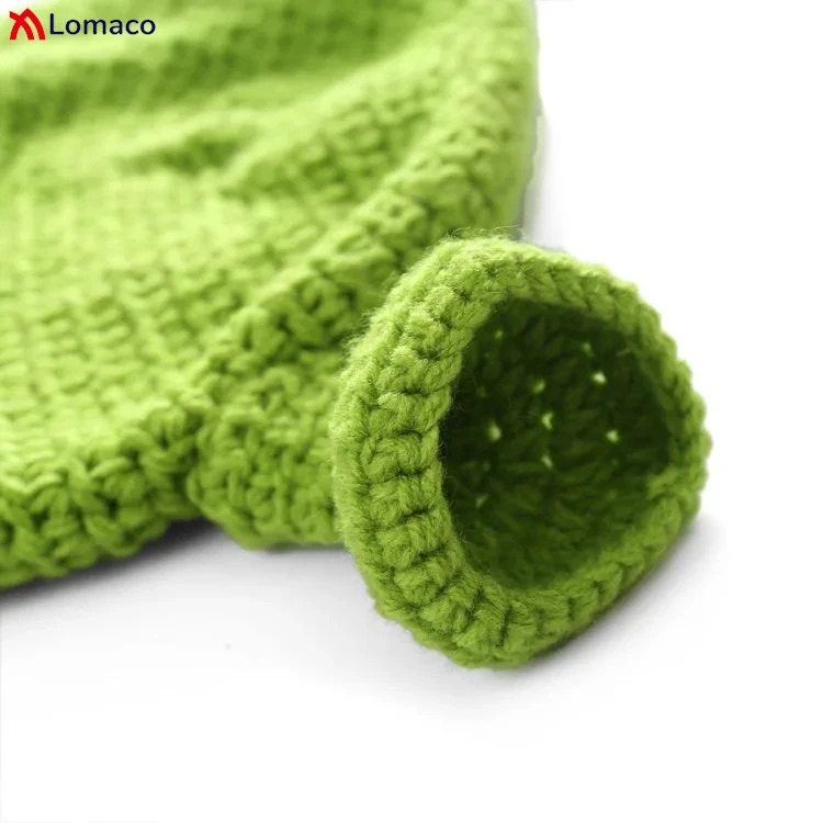 Winter Hats For Women Men Children Balaclava Monster Shrek Wool Hat Creative Funny Trumpet Caps Pure Hand Knitted Cap