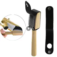 Dance Shoe Brush Ballet Shoe Wire Brush PU Protector Cover Wood Handle Ballroom Suede Soles Latin Salsa Dance Shoe Cleaning Tool 1