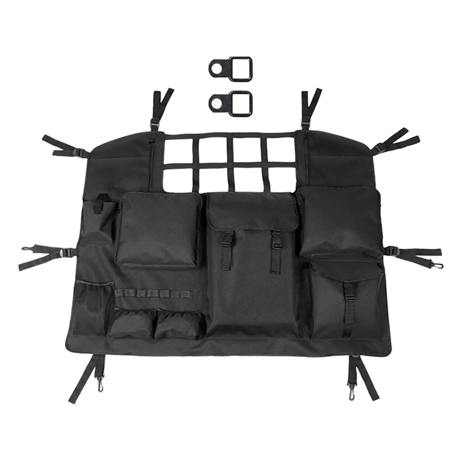 

Trunk Organizer Cargo Organizer Bag Foldable Tailgate Storage Bag Modified Parts Oxford Storage Large Pockets for Bj40